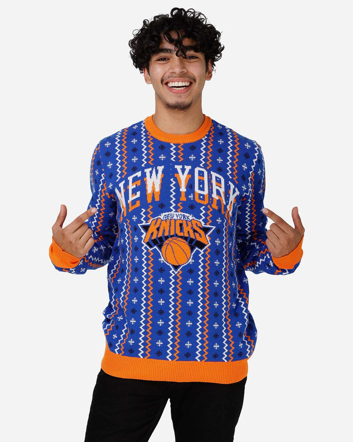 New York Knicks Thematic Knit Sweater FOCO S - FOCO.com