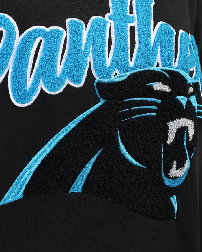 Carolina Panthers Chenille Logo Oversized Mockneck Sweatshirt FOCO S - FOCO.com