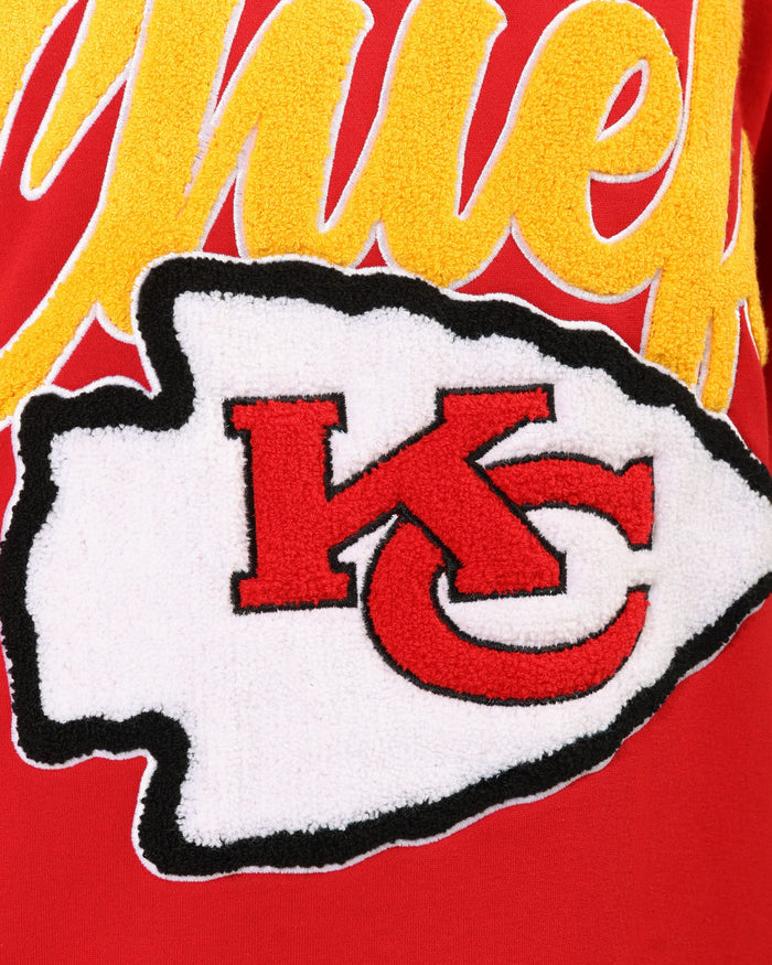 Kansas City Chiefs Chenille Logo Oversized Mockneck Sweatshirt FOCO S - FOCO.com