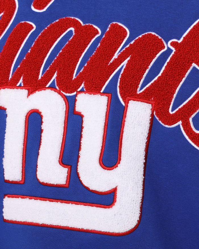 New York Giants Womens Chenille Oversized Mockneck Sweatshirt FOCO S - FOCO.com