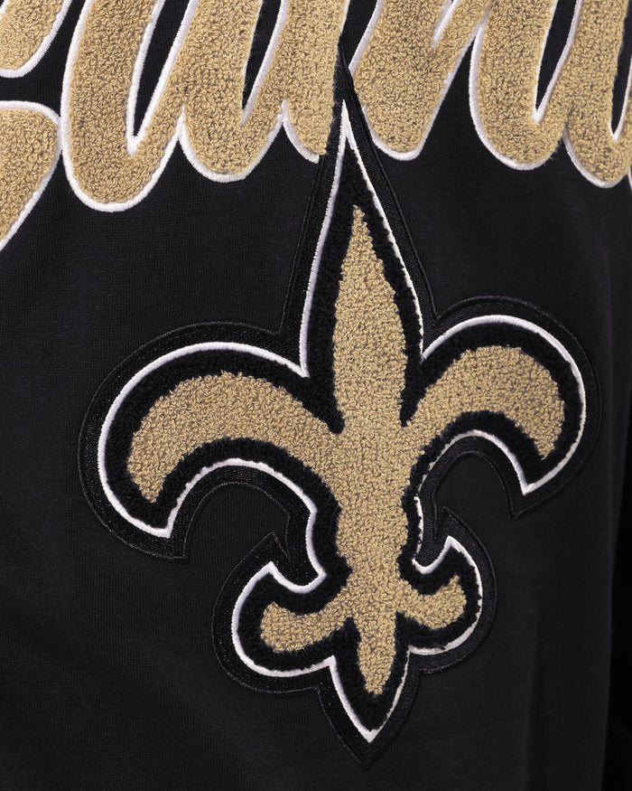 New Orleans Saints Chenille Logo Oversized Mockneck Sweatshirt FOCO S - FOCO.com