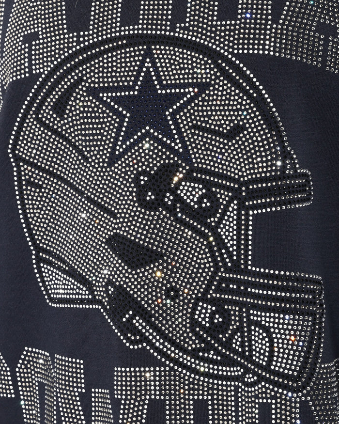 Dallas Cowboys Rhinestone Logo Mock Neck Oversized Sweater FOCO S - FOCO.com