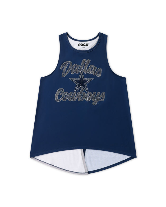 Dallas Cowboys Rhinestone Tie-Breaker Sleeveless Top
