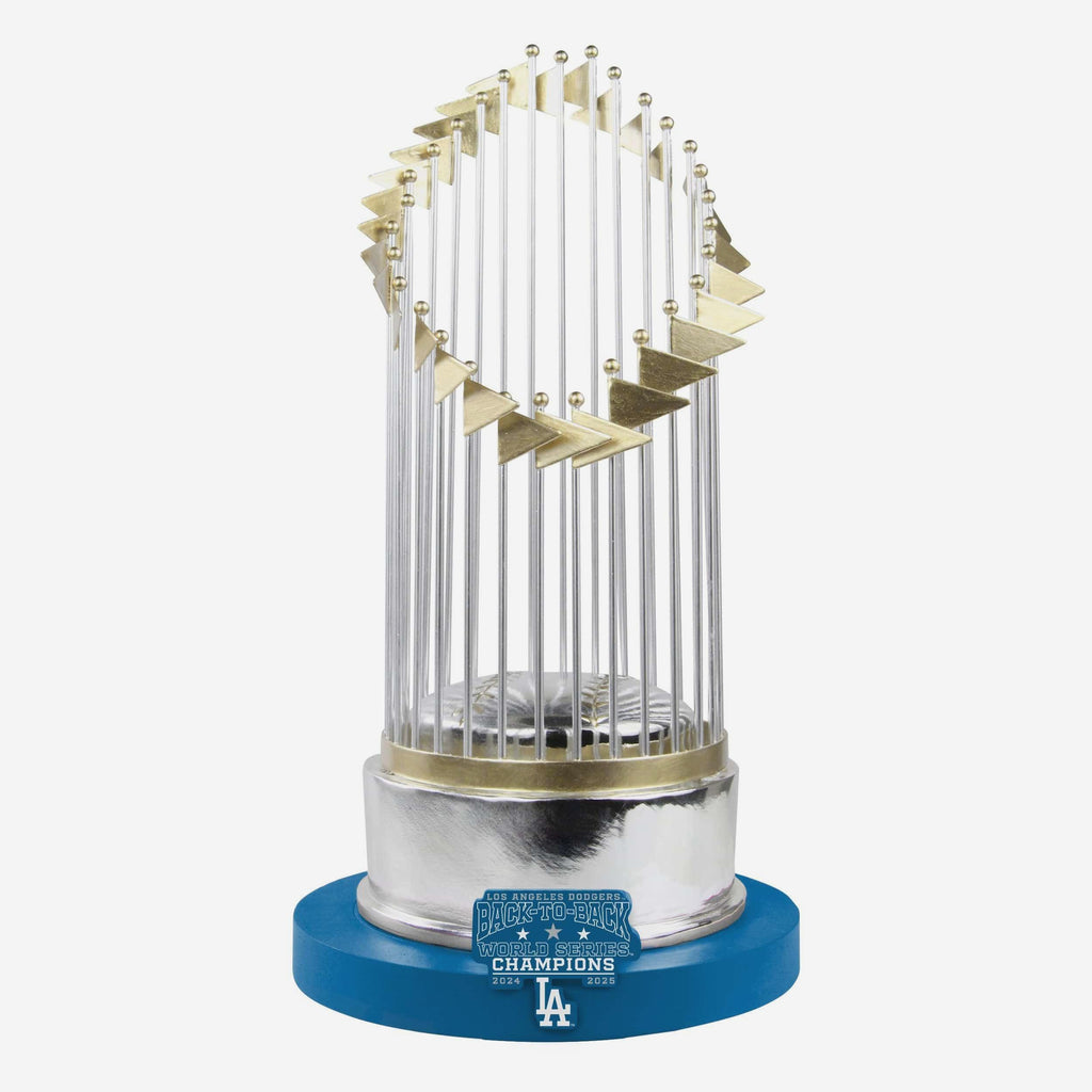 Los Angeles Dodgers 2025 Back To Back World Series Champions Replica Trophy FOCO - FOCO.com