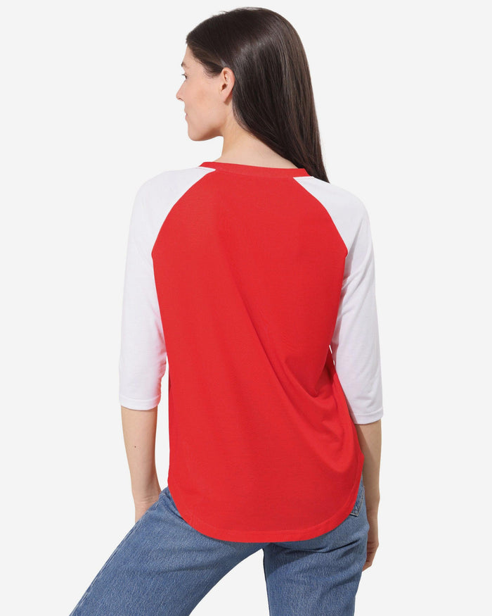 Kansas City Chiefs Rhinestone Raglan T-Shirt FOCO S - FOCO.com