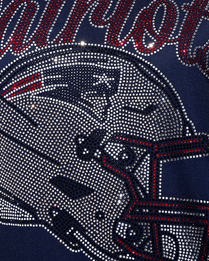 New England Patriots Rhinestone Raglan T-Shirt FOCO S - FOCO.com