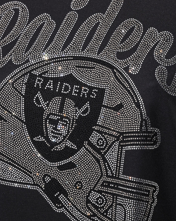 Las Vegas Raiders Rhinestone Raglan T-Shirt FOCO S - FOCO.com