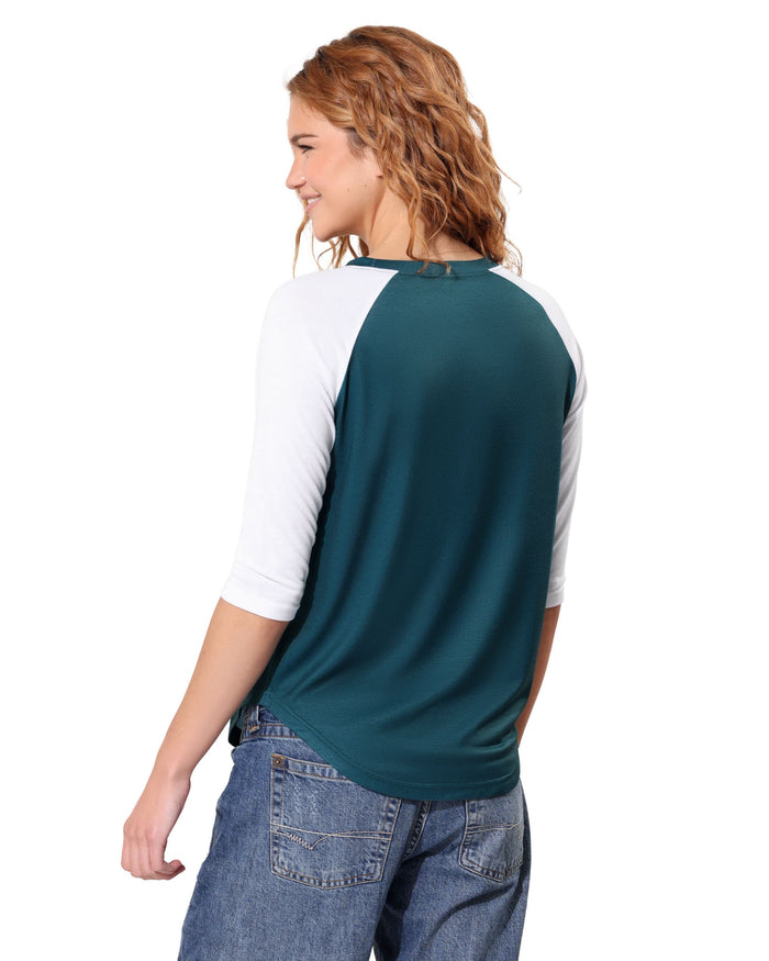 Philadelphia Eagles Rhinestone Raglan T-Shirt FOCO S - FOCO.com