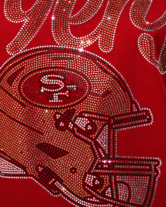 San Francisco 49ers Rhinestone Raglan T-Shirt FOCO S - FOCO.com
