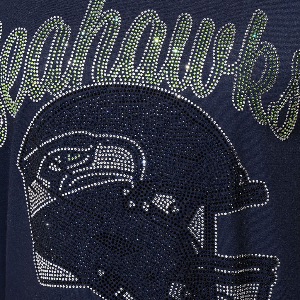 Seattle Seahawks Rhinestone Raglan T-Shirt FOCO