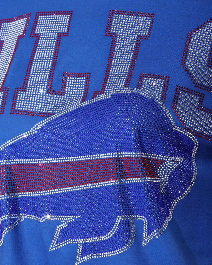 Buffalo Bills Big Wordmark Rhinestone Crop Top FOCO S - FOCO.com