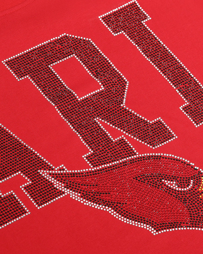 Arizona Cardinals Womens Rhinestone Logo Crop Top FOCO S - FOCO.com