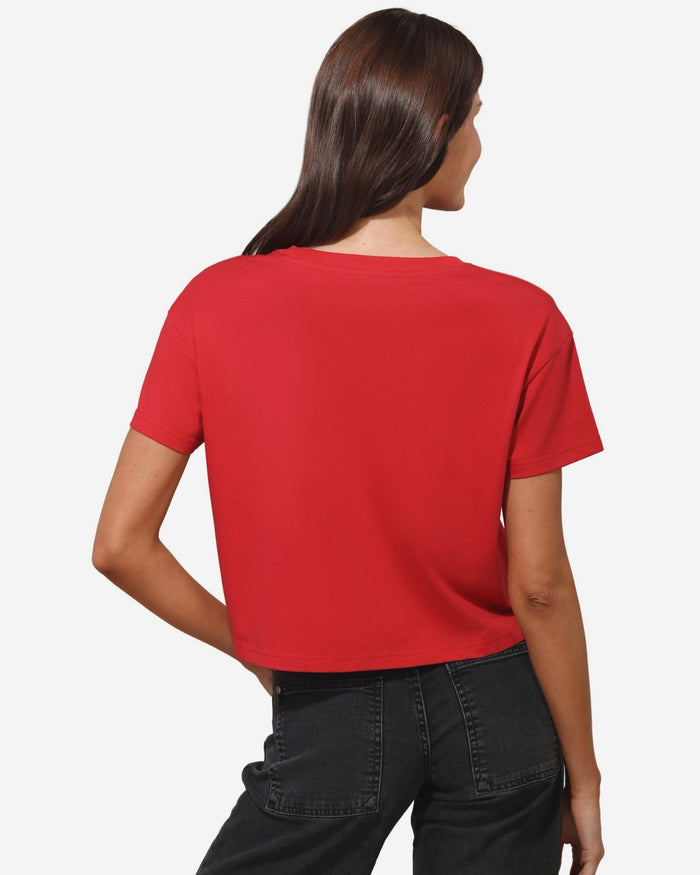 Arizona Cardinals Womens Rhinestone Logo Crop Top FOCO S - FOCO.com