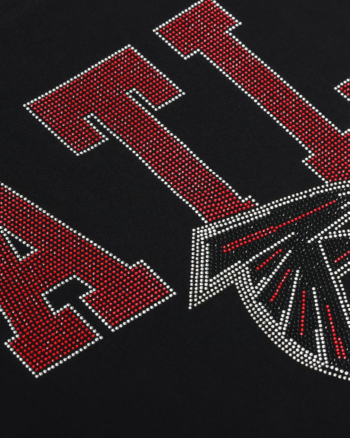 Atlanta Falcons Womens Rhinestone Logo Crop Top FOCO S - FOCO.com