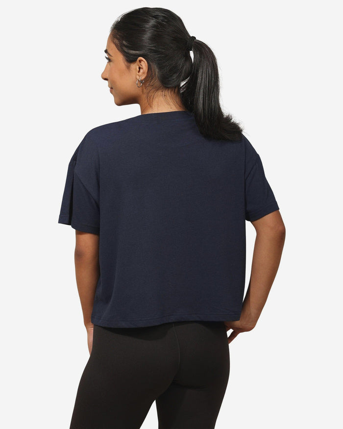 Chicago Bears Womens Rhinestone Logo Crop Top FOCO S - FOCO.com