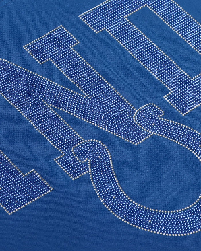 Indianapolis Colts Womens Rhinestone Logo Crop Top FOCO S - FOCO.com