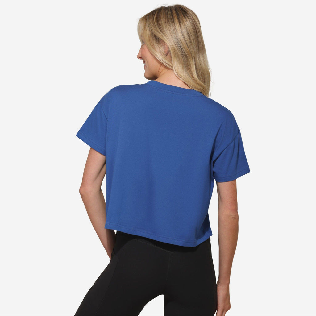 Indianapolis Colts Womens Rhinestone Logo Crop Top FOCO