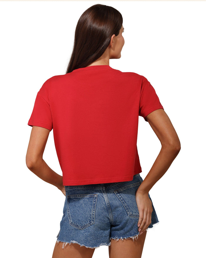 New York Giants Womens Rhinestone Logo Crop Top FOCO S - FOCO.com