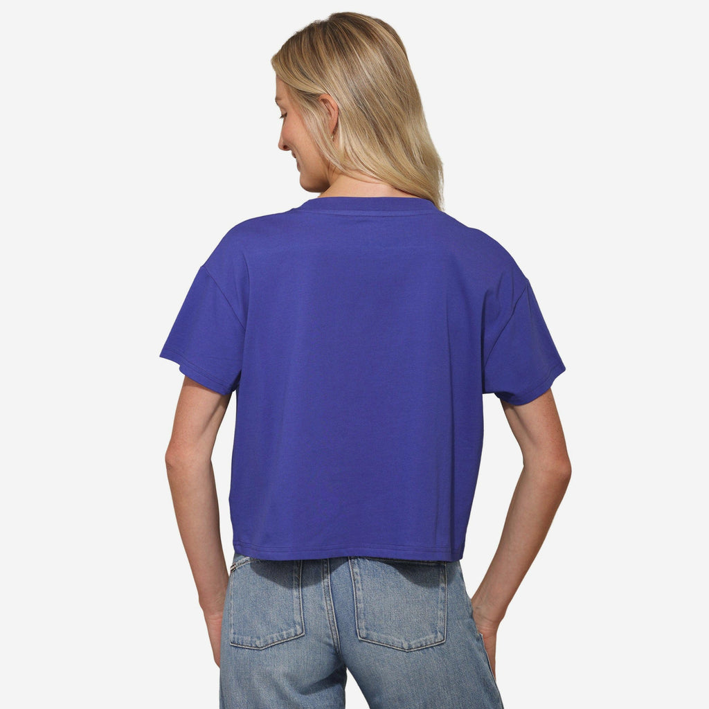 Los Angeles Rams Womens Rhinestone Logo Crop Top FOCO