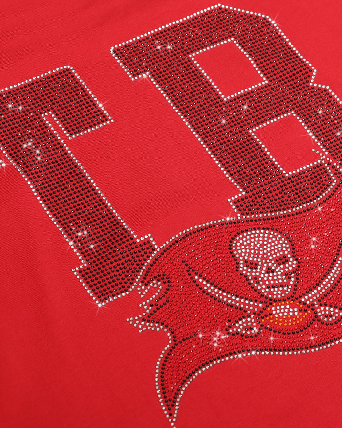 Tampa Bay Buccaneers Womens Rhinestone Logo Crop Top FOCO S - FOCO.com