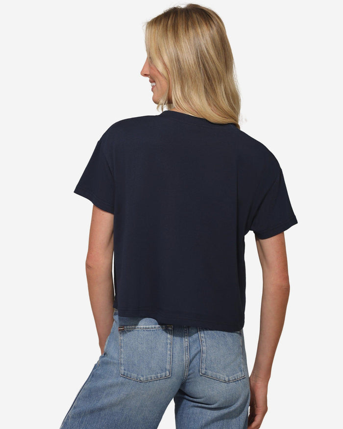 Tennessee Titans Womens Rhinestone Logo Crop Top FOCO S - FOCO.com