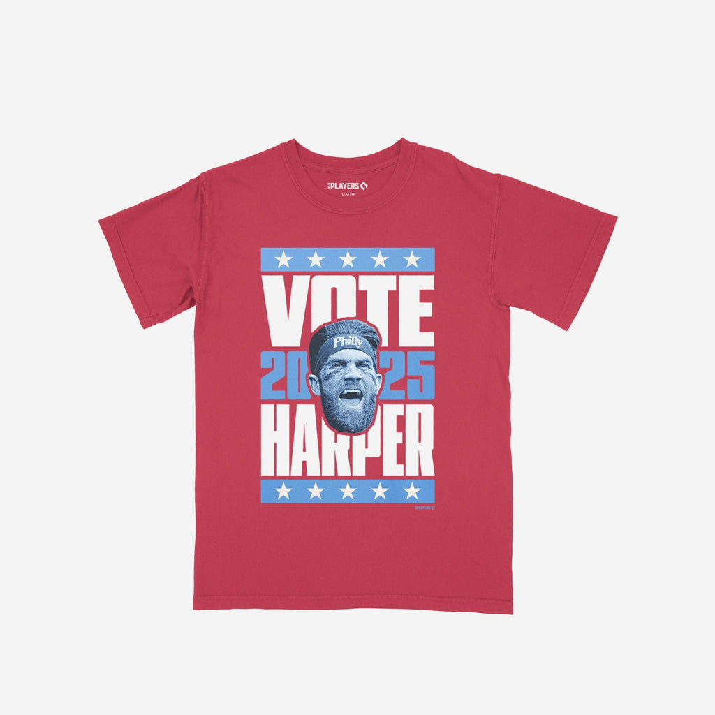 Bryce Harper 2025 Vote Heavyweight T-Shirt FOCO Maroon S - FOCO.com