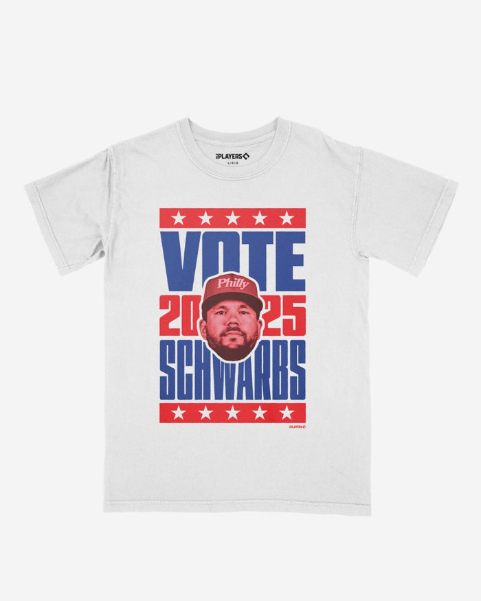 Kyle Schwarber 2025 Vote Heavyweight T-Shirt FOCO White S - FOCO.com