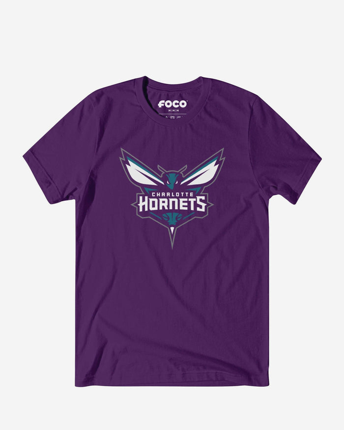Charlotte Hornets Primary Logo T-Shirt FOCO Team Purple S - FOCO.com