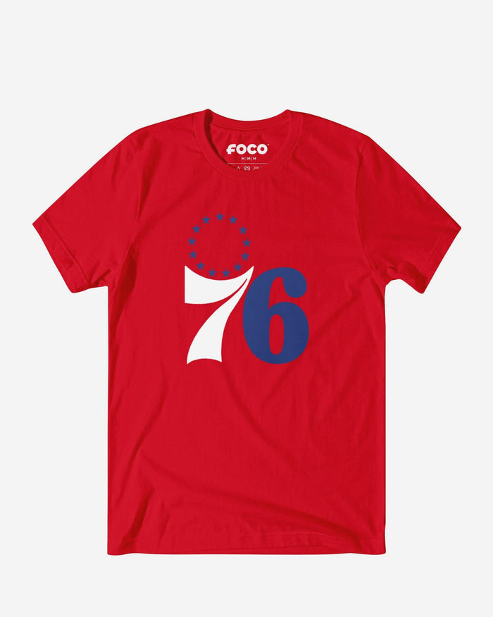 Philadelphia 76ers Primary Logo T-Shirt FOCO Red S - FOCO.com