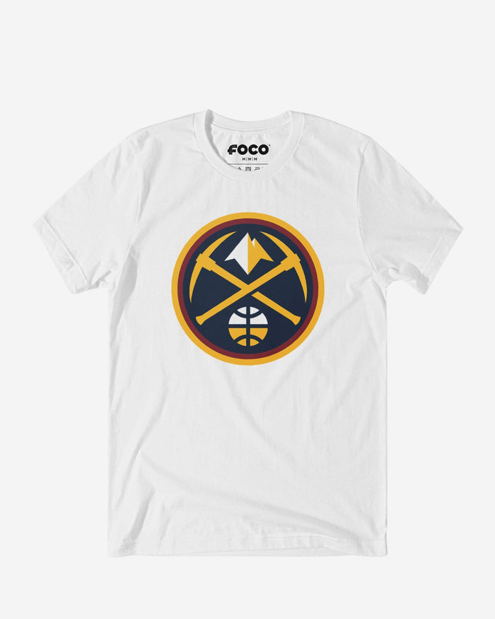 Denver Nuggets Primary Logo T-Shirt FOCO White S - FOCO.com