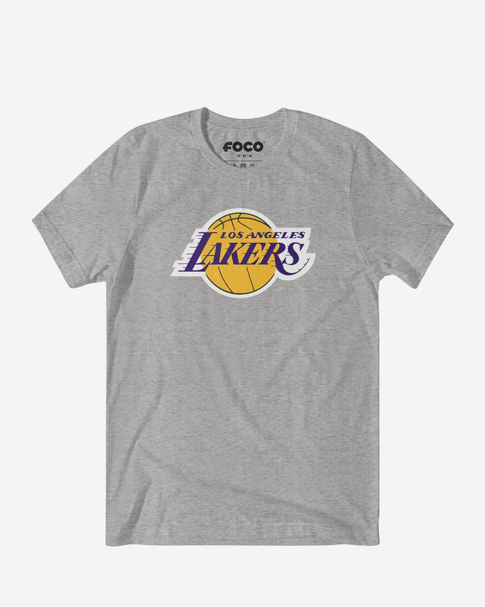 Los Angeles Lakers Primary Logo T-Shirt FOCO Athletic Heather S - FOCO.com