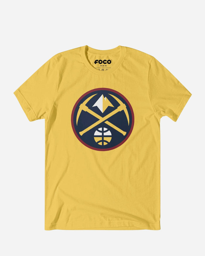 Denver Nuggets Primary Logo T-Shirt FOCO Maize Yellow S - FOCO.com