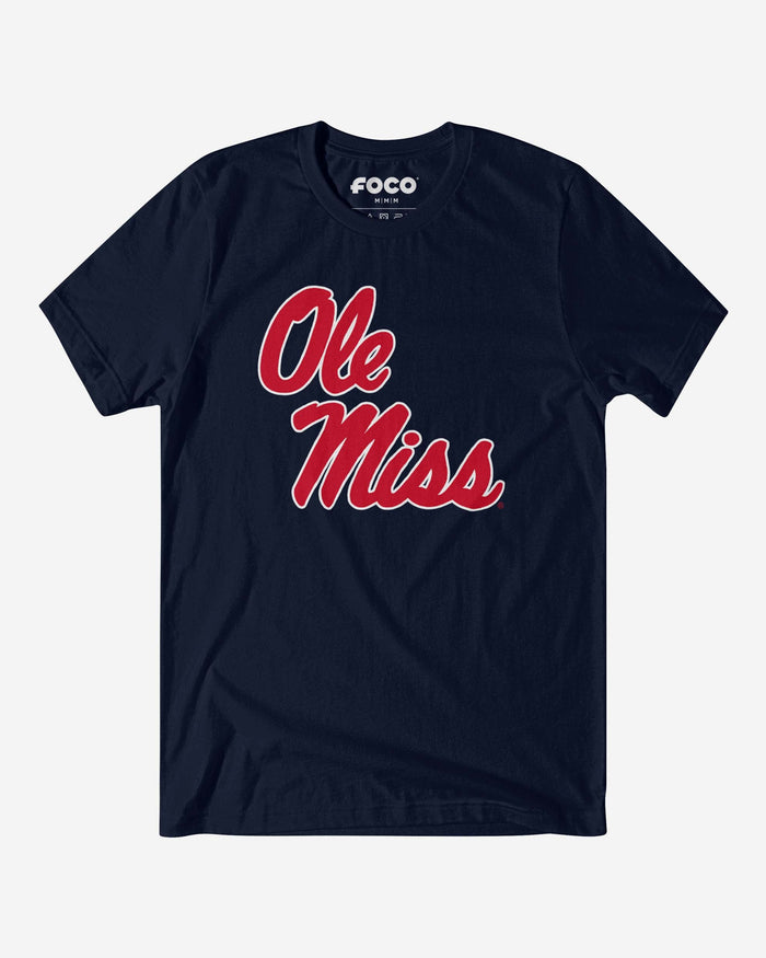 Ole Miss Rebels Primary Logo T-Shirt FOCO Navy S - FOCO.com
