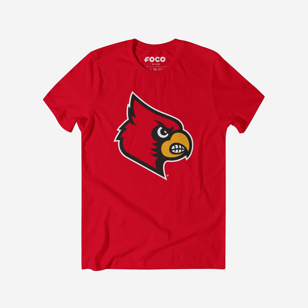 Louisville Cardinals Primary Logo T-Shirt FOCO Red S - FOCO.com