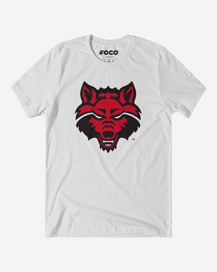 Arkansas State Red Wolves Primary Logo T-Shirt FOCO White S - FOCO.com