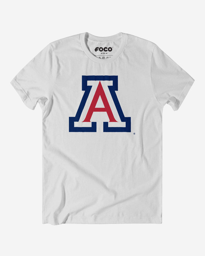 Arizona Wildcats Primary Logo T-Shirt FOCO White S - FOCO.com