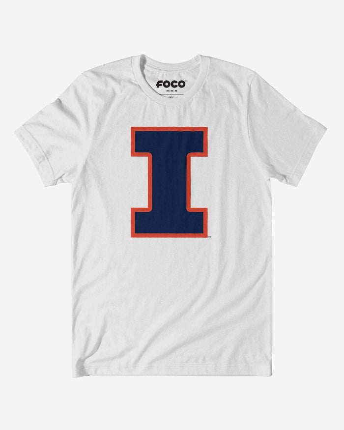 Illinois Fighting Illini Primary Logo T-Shirt FOCO White S - FOCO.com