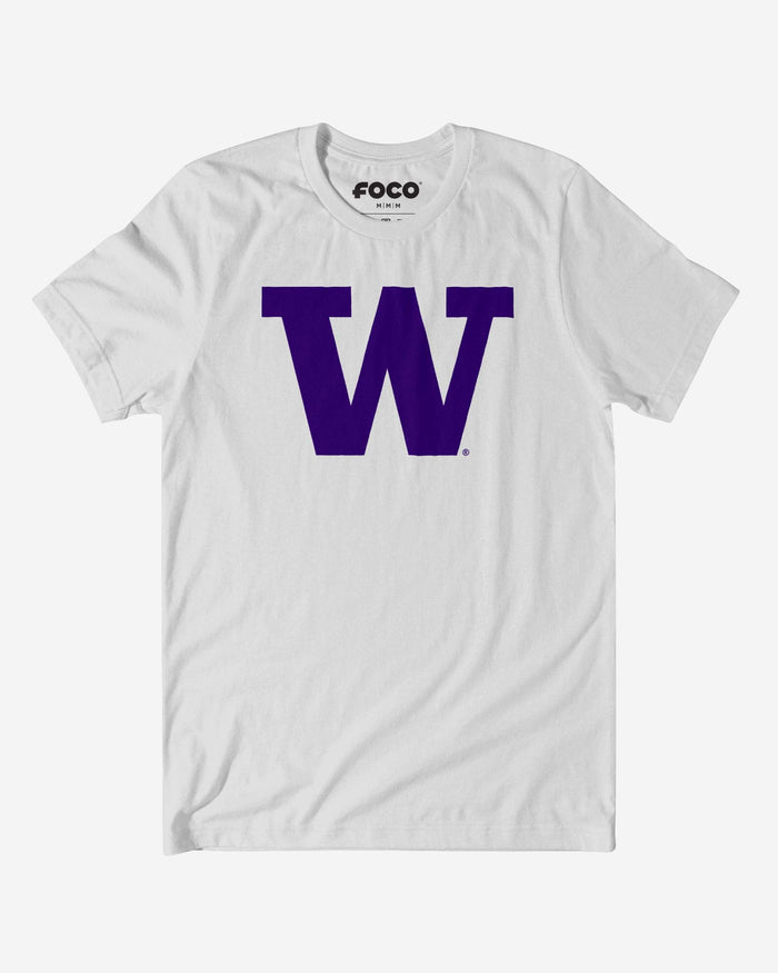 Washington Huskies Primary Logo T-Shirt FOCO White S - FOCO.com