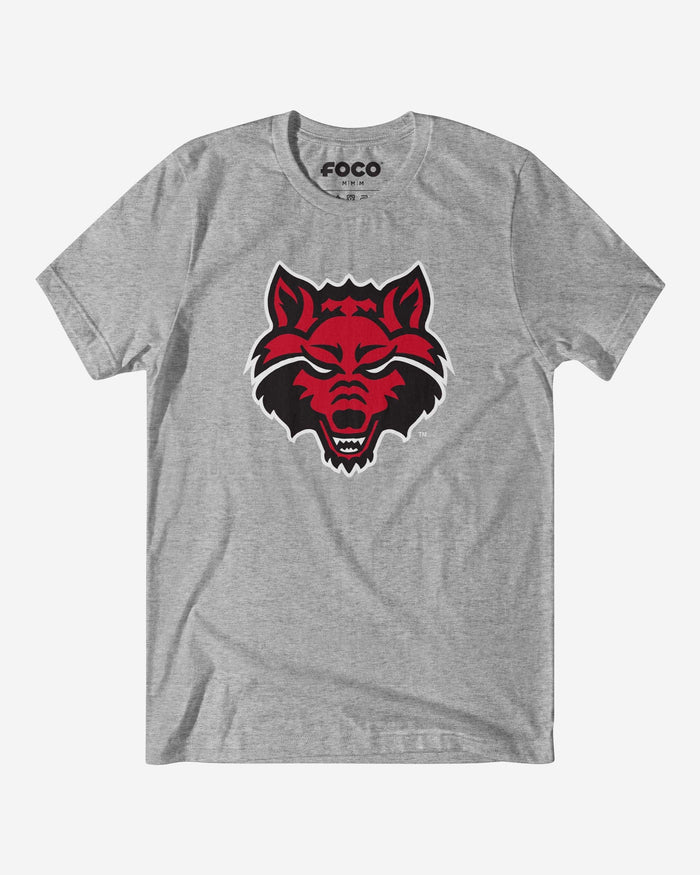 Arkansas State Red Wolves Primary Logo T-Shirt FOCO Athletic Heather S - FOCO.com