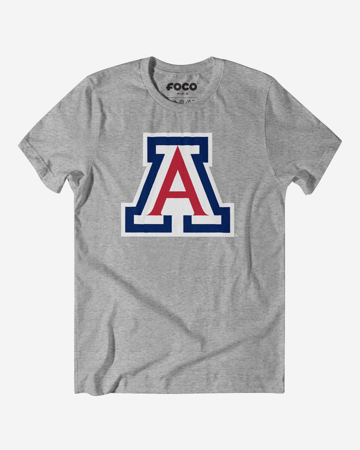 Arizona Wildcats Primary Logo T-Shirt FOCO Athletic Heather S - FOCO.com