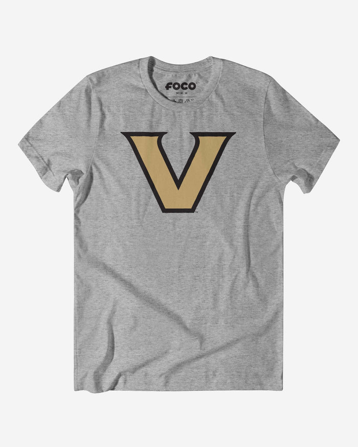 Vanderbilt Commodores Primary Logo T-Shirt FOCO Athletic Heather S - FOCO.com