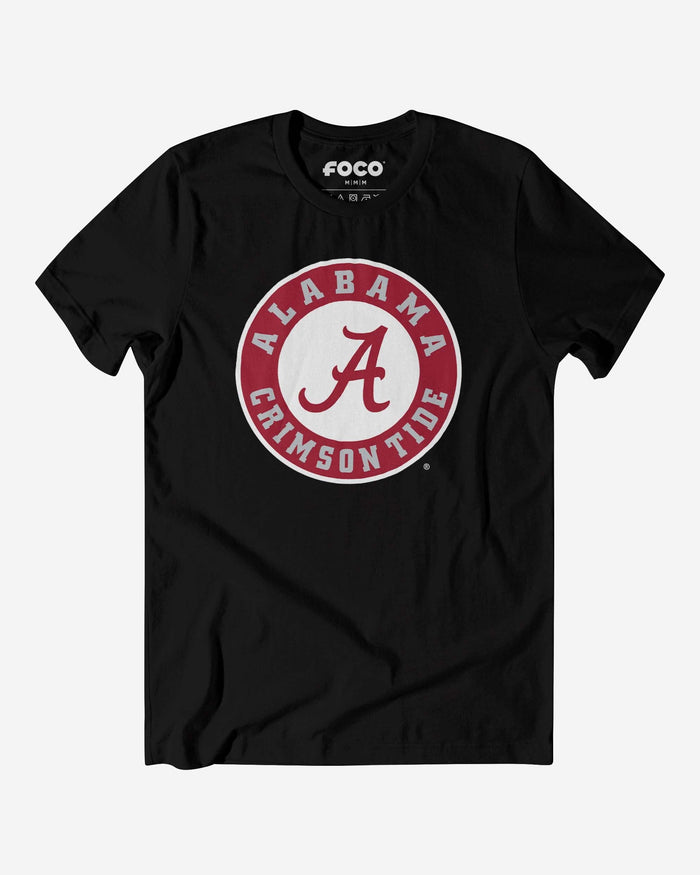 Alabama Crimson Tide Primary Logo T-Shirt FOCO Black S - FOCO.com