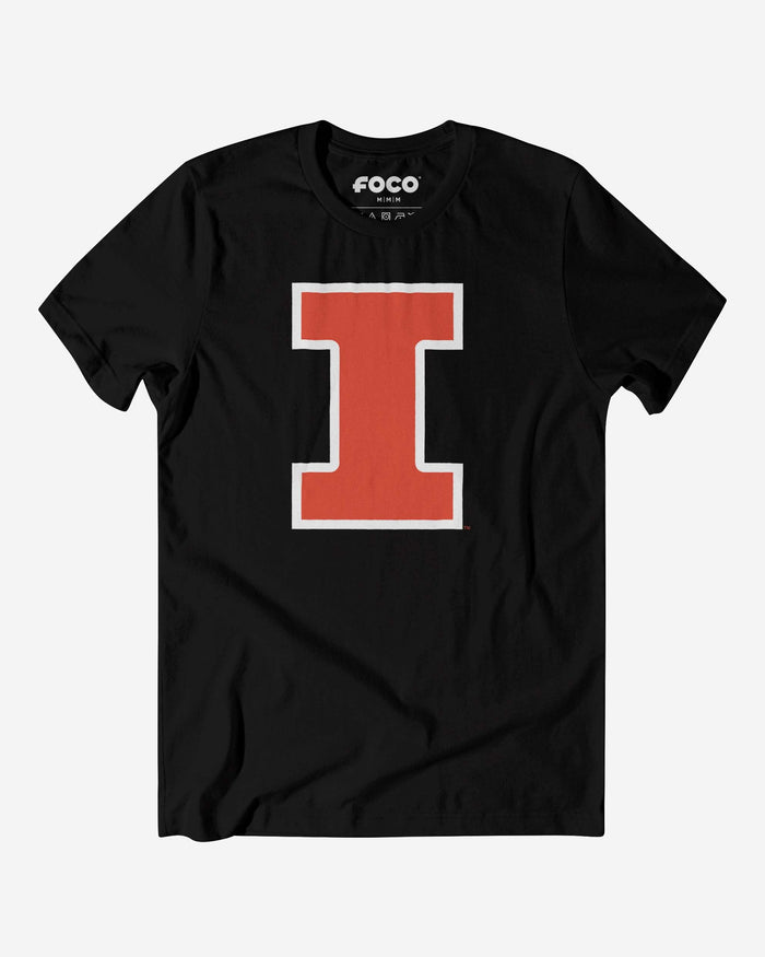 Illinois Fighting Illini Primary Logo T-Shirt FOCO Black S - FOCO.com