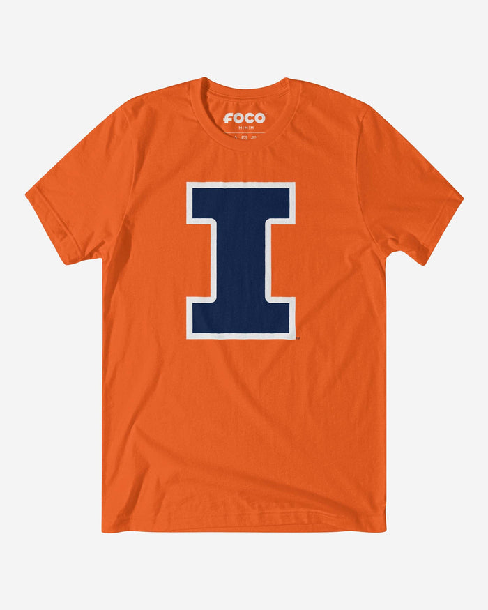 Illinois Fighting Illini Primary Logo T-Shirt FOCO Orange S - FOCO.com