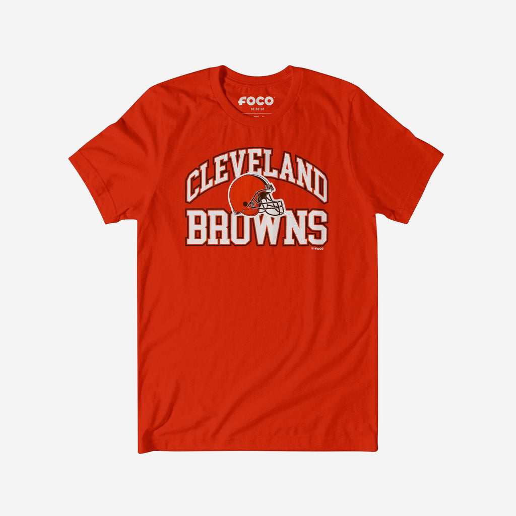 Cleveland Browns Arched Wordmark T-Shirt FOCO Poppy S - FOCO.com