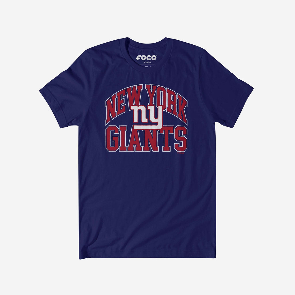 New York Giants Arched Wordmark T-Shirt FOCO S - FOCO.com