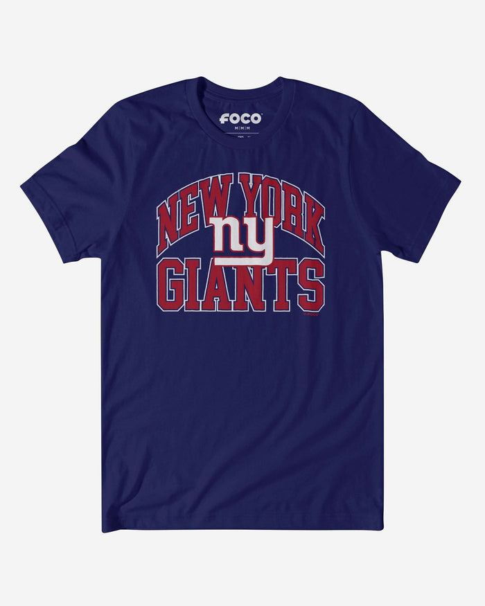 New York Giants Arched Wordmark T-Shirt FOCO S - FOCO.com