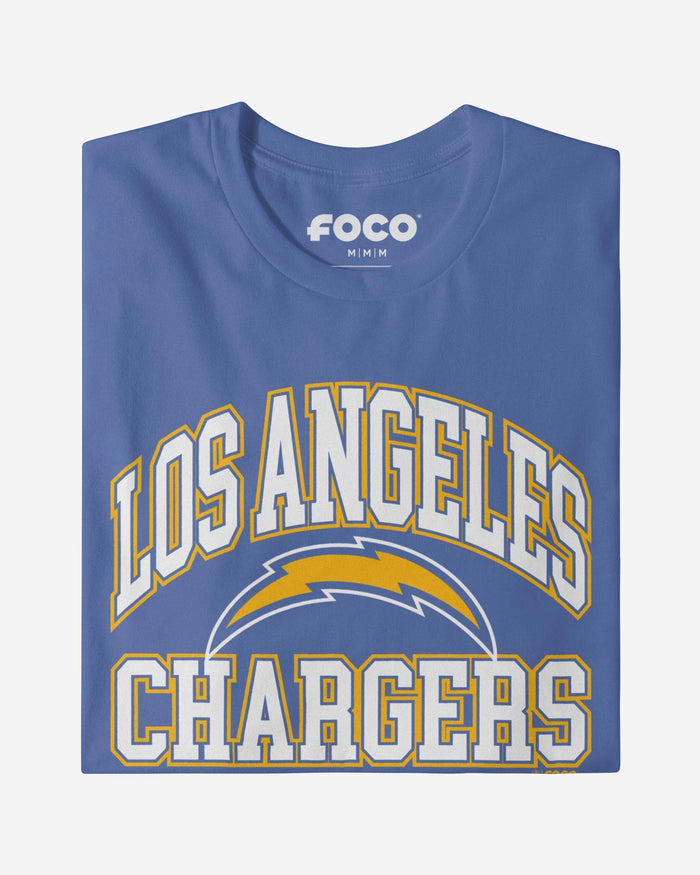 Los Angeles Chargers Arched Wordmark T-Shirt FOCO - FOCO.com