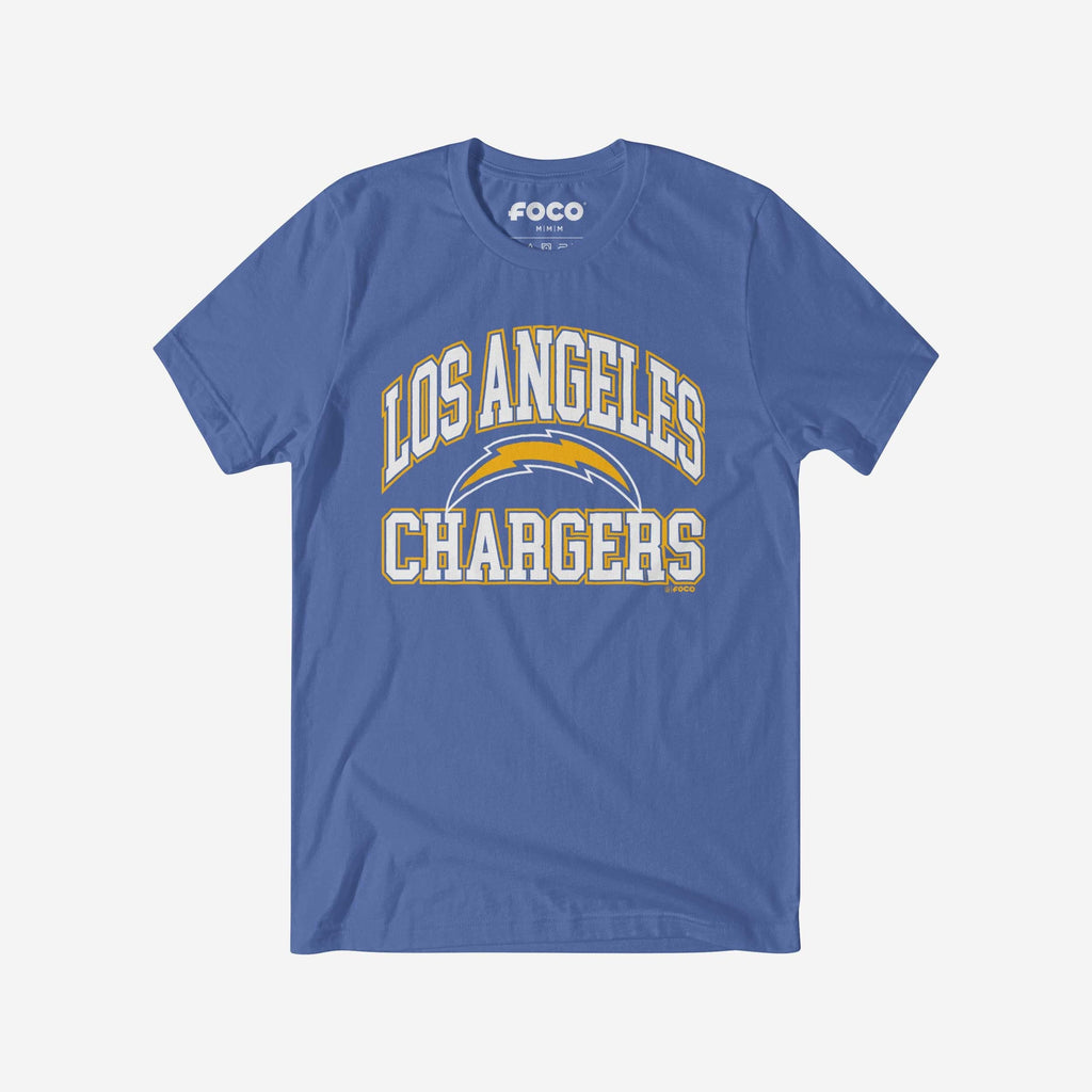 Los Angeles Chargers Arched Wordmark T-Shirt FOCO S - FOCO.com
