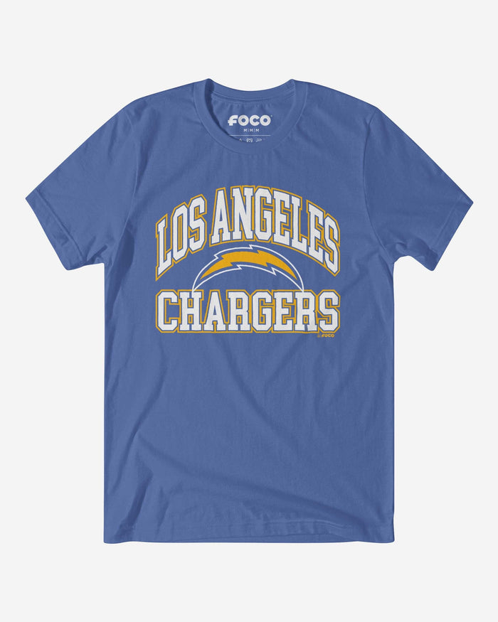 Los Angeles Chargers Arched Wordmark T-Shirt FOCO S - FOCO.com